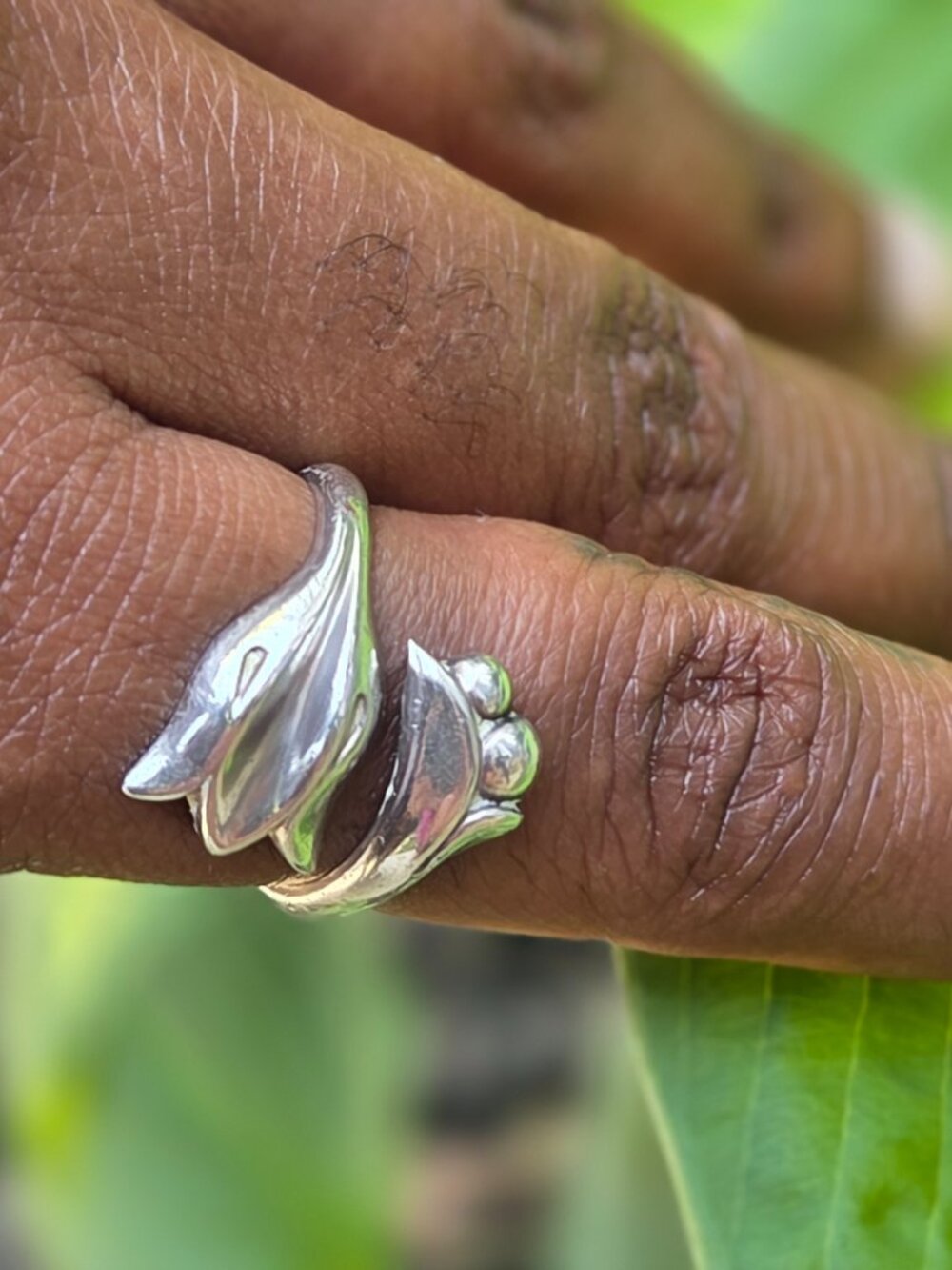 Vintage Sterling Silver Tulip Ring - Picture 4 of 10